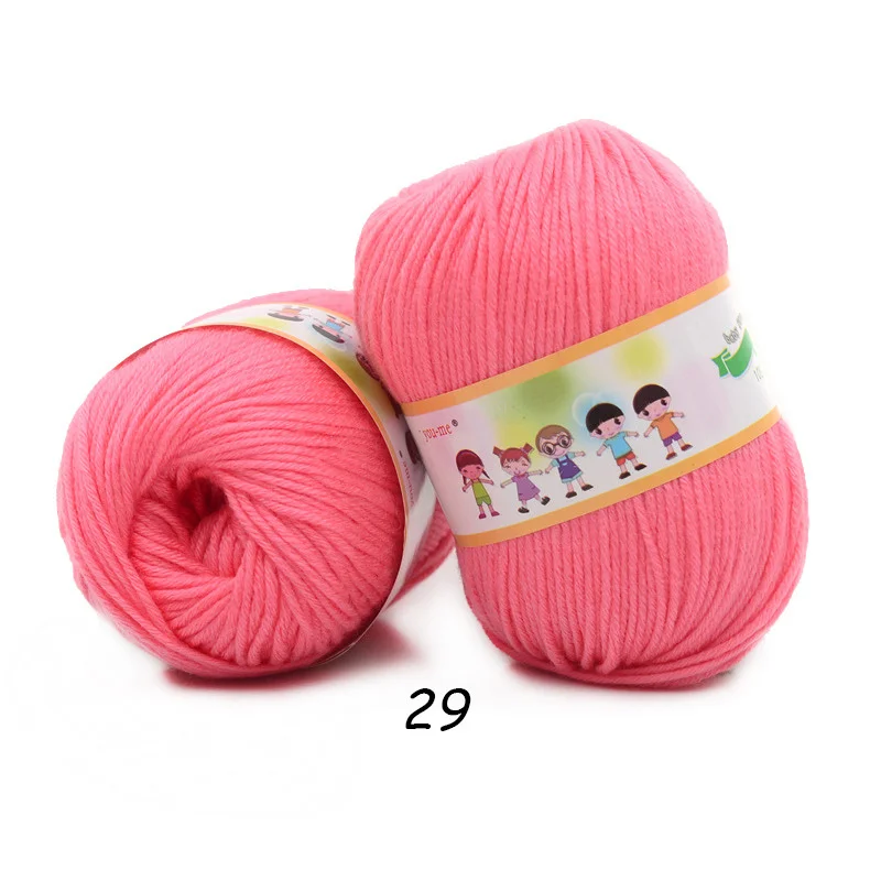 29 10pcs 10 шт. пряжа для вязания Горячая Многоцветный Хлопок Шелк Вязание Пряжа Мягкие Теплые Детские Пряжа для Ручного Вязания 500 г/лот - Цвет: 29 10pcs