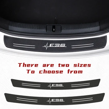 

1Pcs Car Accessories trunk tail lip carbon fiber decals car rear trunk guard stickers For BMW E36 E39 E46 E60 Decoration Badge