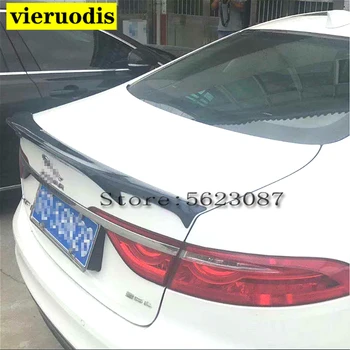 

For Jaguar XF 2016- 2018ABS Plastic Black Carbon Color Rear Roof Spoiler Wing Trunk Lip Boot Cover Car Styling