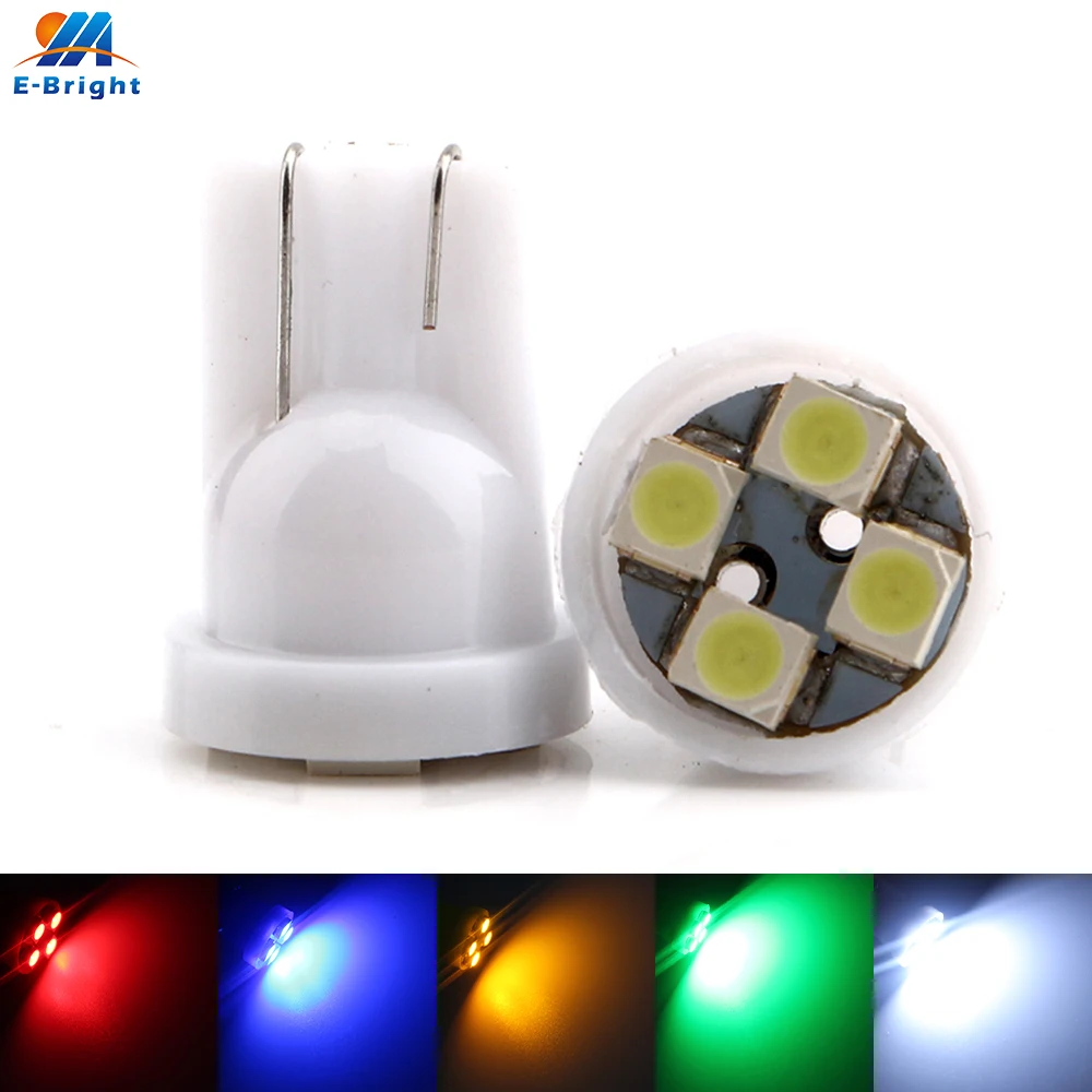 10 шт. 12 В 24 DC T10 1210 4 SMD светодиодные лампы W5W 194 168 автомобильный габаритный прибор