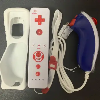 

2 In 1 Set Wireless Gamepad Remote Controller SYNC Joystick Built in Motion Plus Left Hand + Nunchuck for Nintend W ii Console