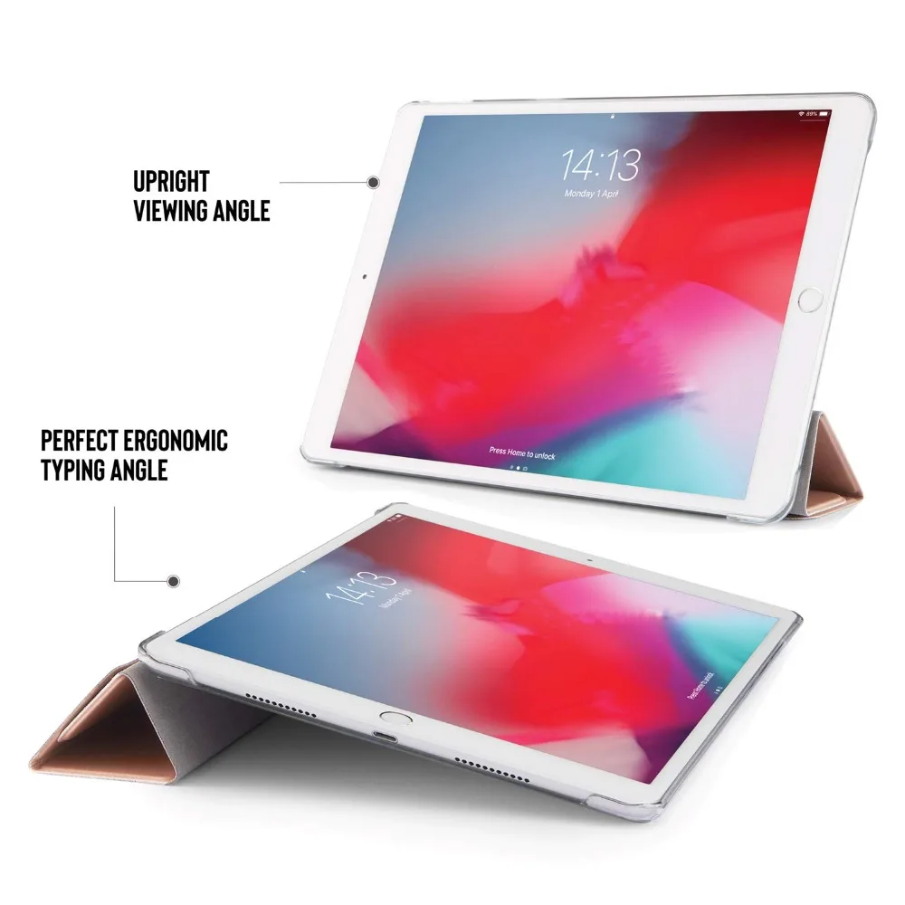 6-складной чехол-книжка Тонкий чехол для iPad Air 1 Air 2 Smart Auto-Sleep чехол A1474 A1566 подставка TPU Защитный чехол для iPad Air 1 2 флип чехол из ТПУ