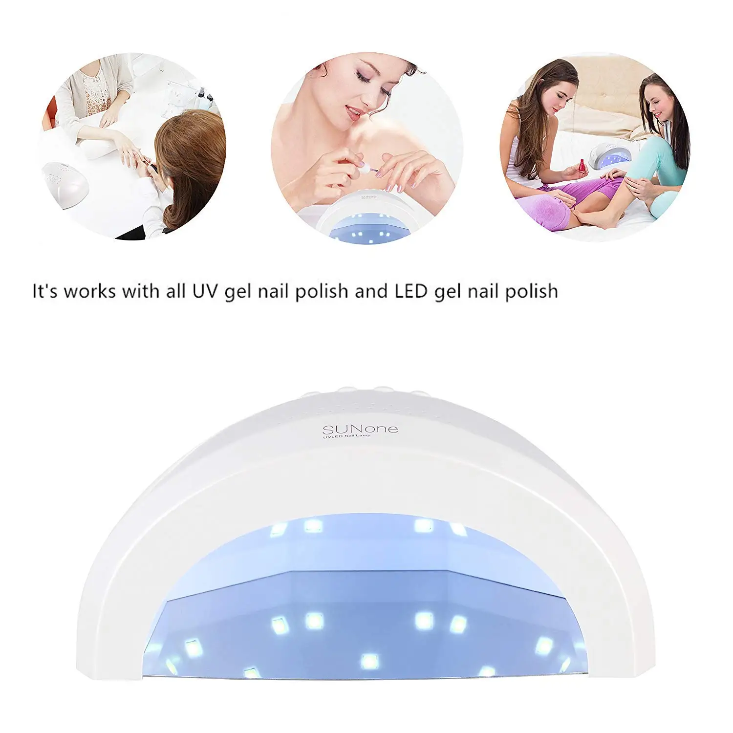 48W SUNONE UV LED Nail Lamp Curing Lights Professional Nail Dryer Drying UV Gel Polish Nail Art Pedicure Machine Manicure Tool