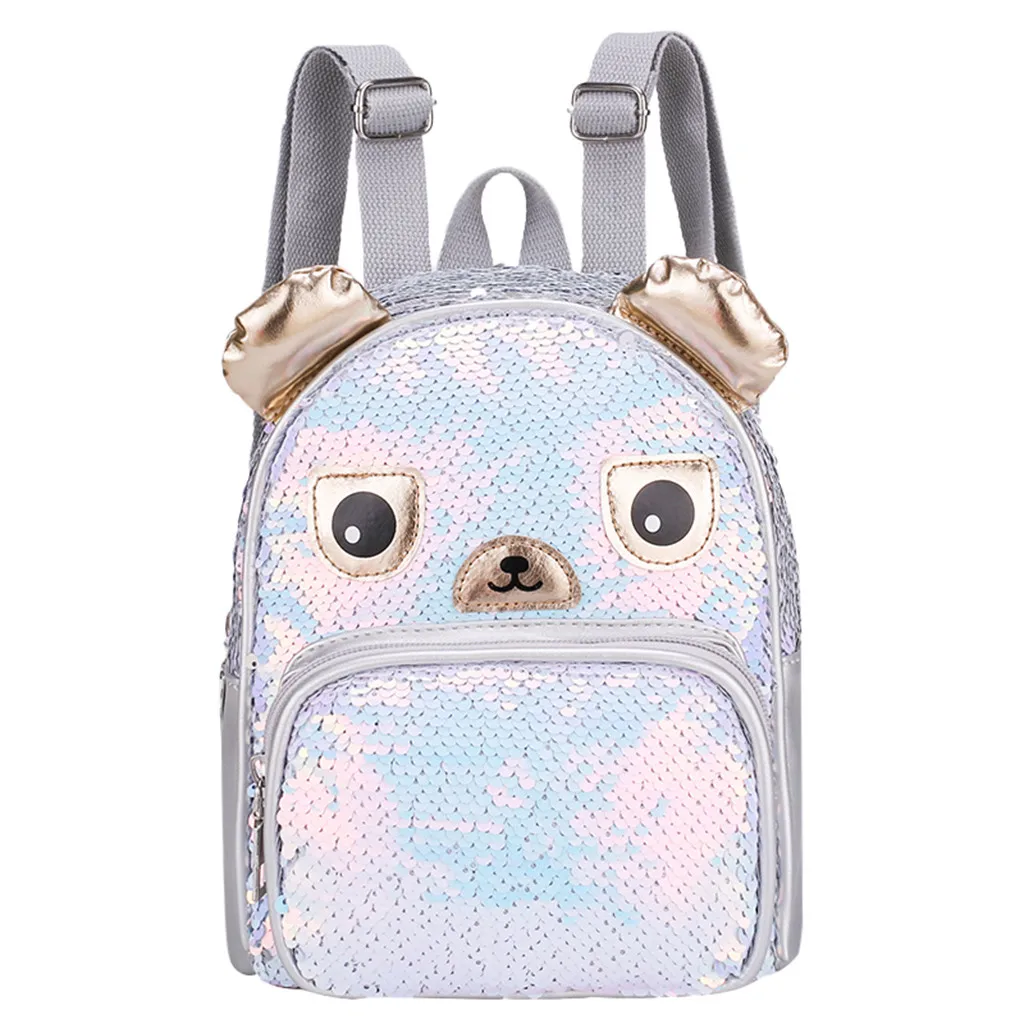 Школьный рюкзак с блестками и изображением животных из мультфильмов для детей; школьный рюкзак для девочек; школьный рюкзак для детей дошкольного возраста - Цвет: H