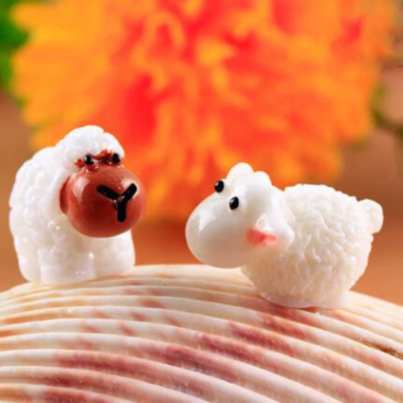 10 шт. миниатюрные милые животные мини-фотообои из овечьей козы искусственная