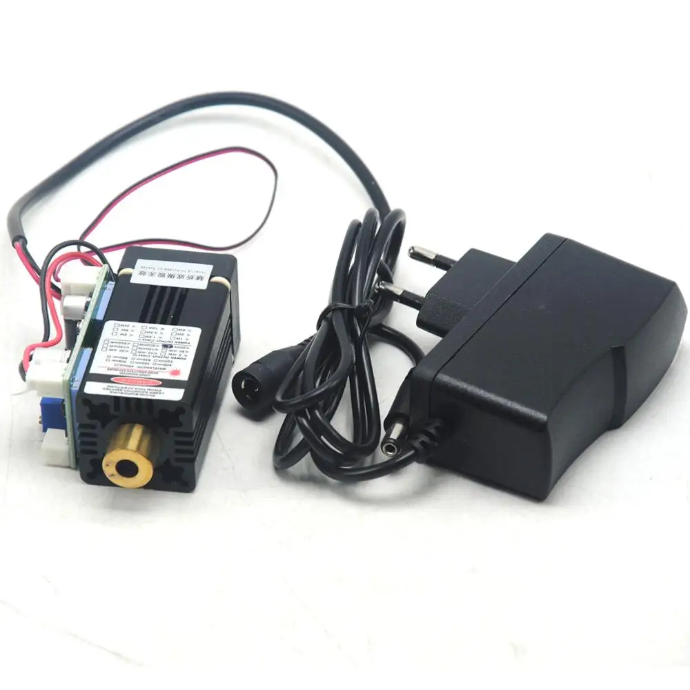Focusable 488nm 60mW Dot Cyan-Blue Ray Laser Module Head w/12V Adapter & Fan