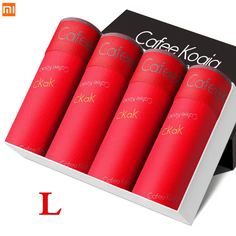 4 шт., Xiaomi Ck, фирменное Мужское нижнее белье, трусы, Модальные, внутренние, антибиотики, Осенние, зимние кальсоны, удобные, дышащие, мужские трусы - Цвет: D-L
