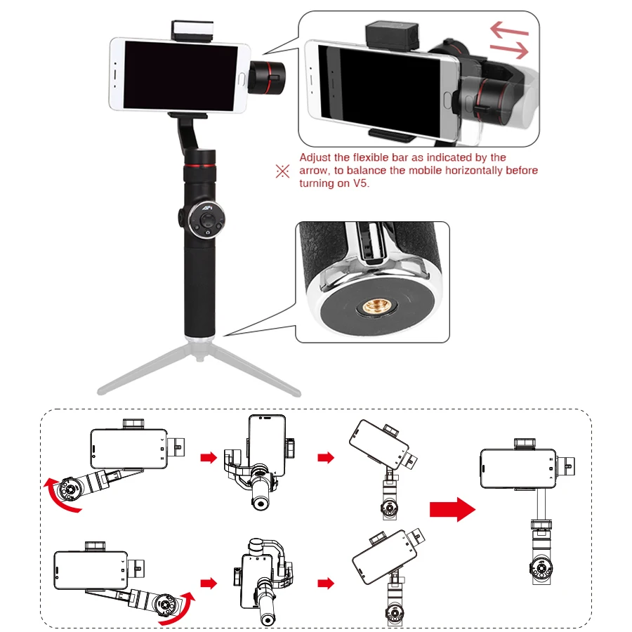  3Axis Smartphone Gimbal Stabilizer Snoppa Atom Handheld Triaxial estabilizador Stabilizer for iphon
