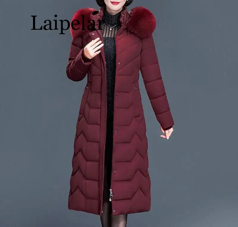 

Long Warm Thick Jacket Female Winter Women Chaqueta Mujer Cotton Coat Wadded Down Outwear Jackets 6XL Parkas