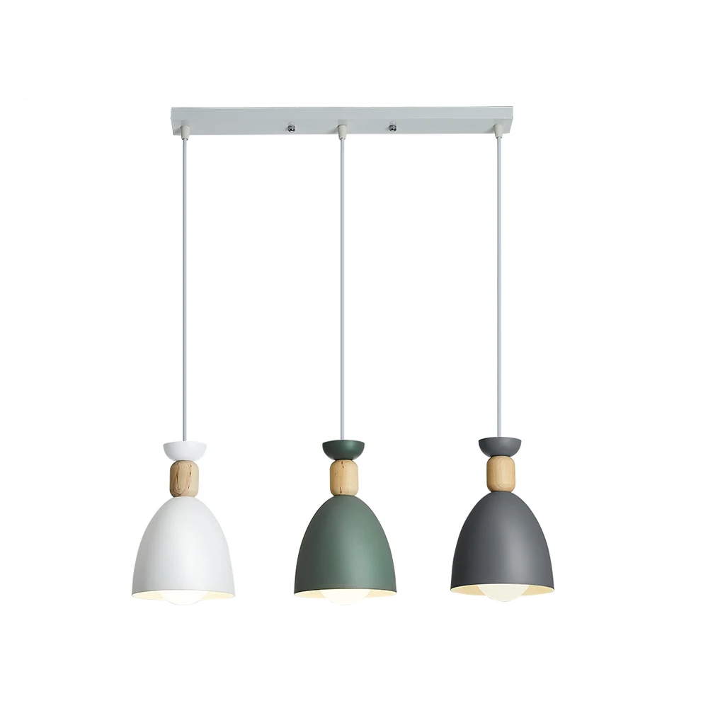 

Nordic Iron Pendant Lights Wood Hanging Lamp Simple Pendant Lamp for Living Room Bedroom Kitchen Dining Room Pending Lighting
