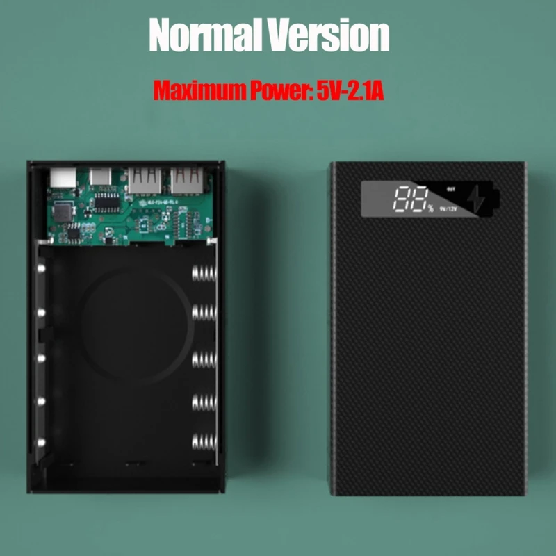 

Detachable LCD Display DIY 5x18650 Battery Case Power Bank Shell Portable External Box without Battery Powerbank Protector