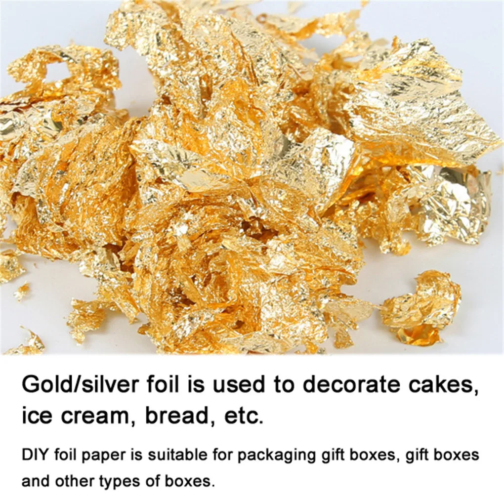 10g Foil Paper DIY Shiny Gold Leaf Flake Luxury Resin Art Decoration Handicrafts Gilding Decoration Jewelry Making Supplies