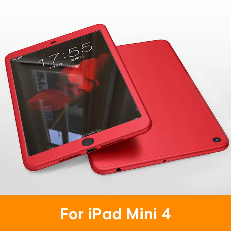 Силиконовые 360 Полное покрытие чехол для iPad 10,2 9,7 чехол для iPad mini, 4, 5, Чехол для iPad Pro 10,5 воздуха на возраст 1, 2, 3, со стеклом