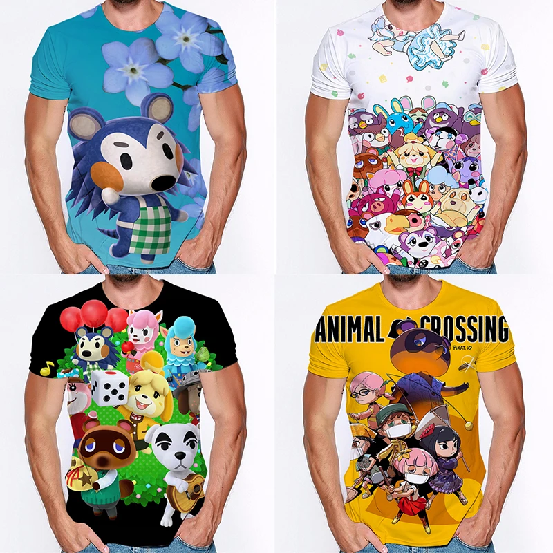 

Men Women Animal Crossing 3D Printed T Shirt Summer Unisex Funny Cute Cartoon T-shirt O-Neck Tshirt Tee Tops Clothing Camiseta
