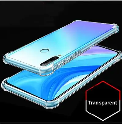 Красный цвет для huawei Enjoy 10 Plus Чехол подушки безопасности буфера полная защита чехол для huawei Enjoy 10 Plus ТПУ противоударный задняя крышка - Цвет: Прозрачный