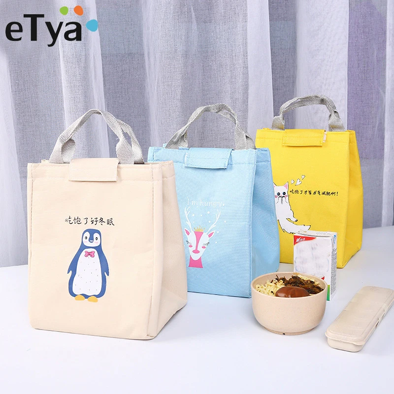 eTya New Thermal Insulation Lunch Bag Waterproof Storage Tote Portable Box Pouch Cooler Oxford Cloth Picnic Food Bags | Багаж и сумки