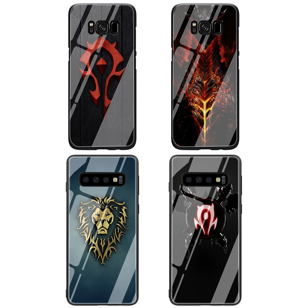 World of Warcraft закаленное Стекло чехол для телефона для samsung S7 край S8 S9 S10 Plus Note 8 9 A10 20 30 40 50 60 70