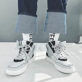 

New High-top Men's Casual Shoes High Quality High-top Outdoor Casual Men's Ultra-light Solid Shoes Zapatillas Hombre Deportiva