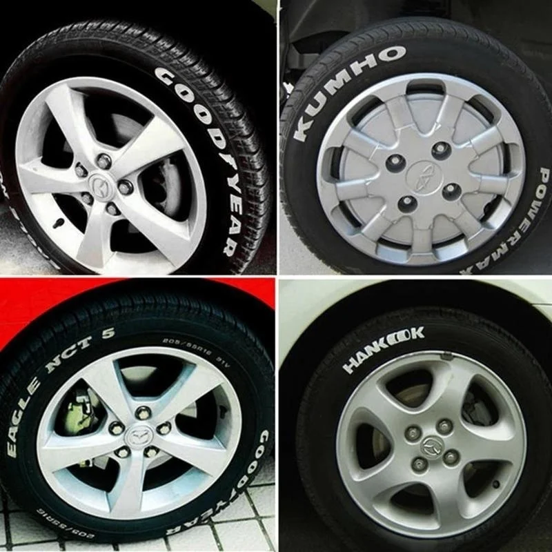 pneu de carro, pintura ambiental do pneu, 12pcs por conjunto