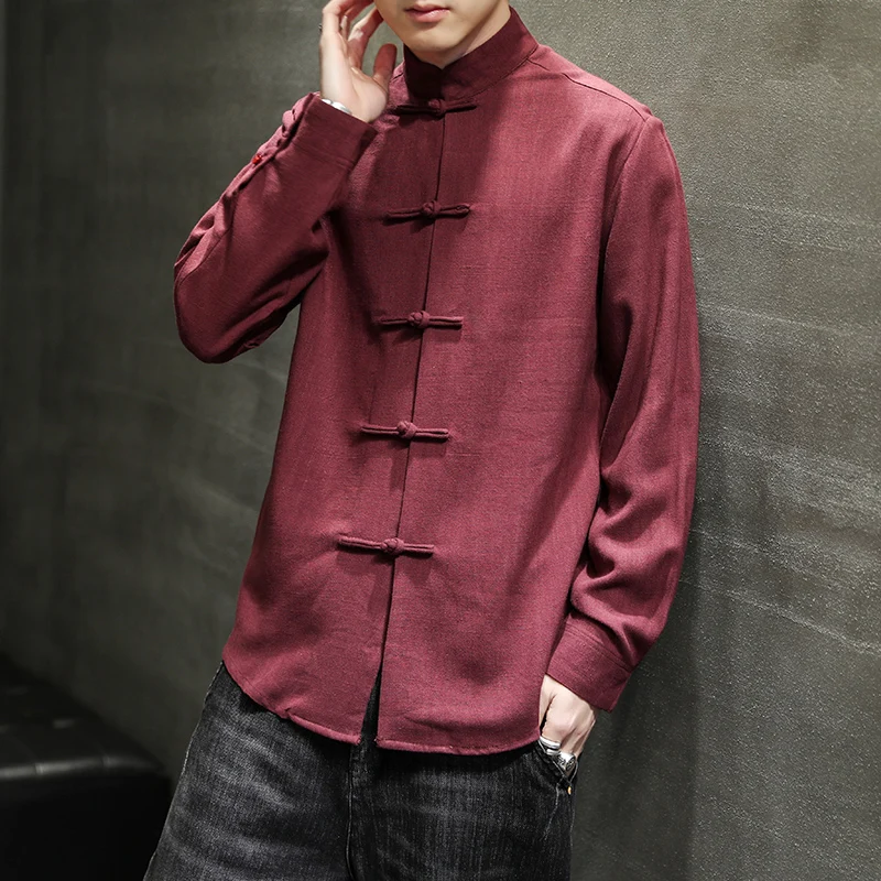 Burgundy Big Size 110kg Ethnic Clothing 