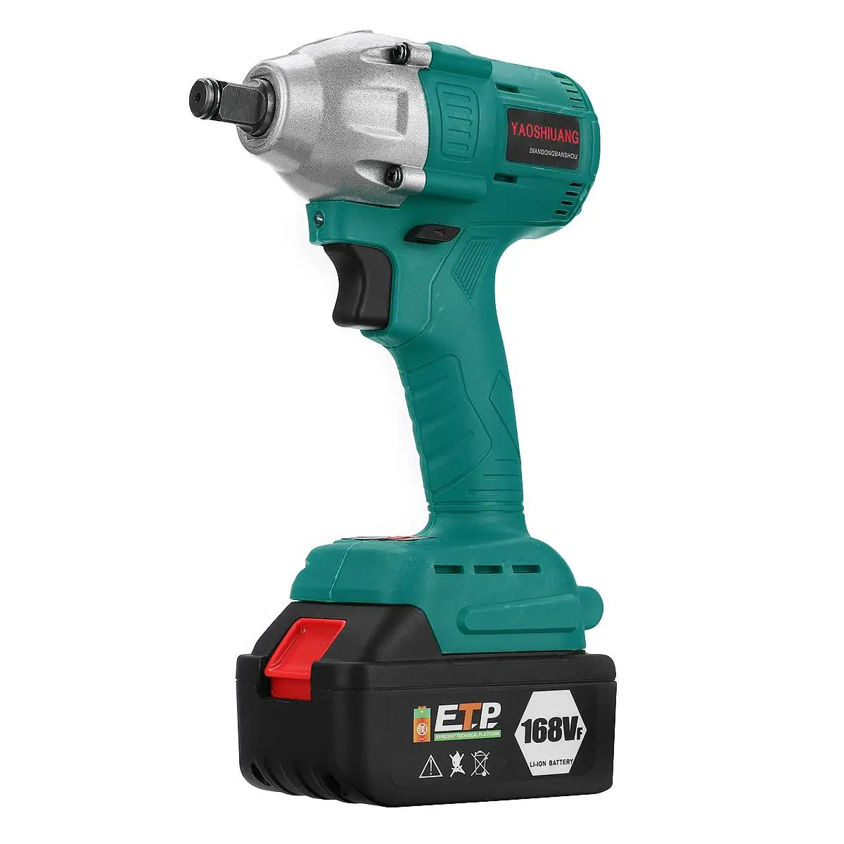 168VF 630NM 16800mAh 1/2'' Brushless Cordless Electric Impact Wrench Battery - Цвет: Зеленый