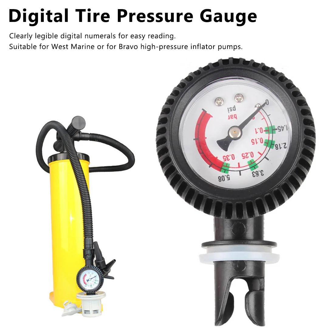 

High Accuracy Tire Pressure Gauge Black 40 psi For Accurate Car Air Pressure Tyre Gauge For Car Truck and Motorcycle