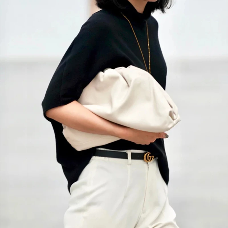 Skup Codzienna kopertówka kopertówka na przyjęcie wieczorowe torba damska duża duża ruched torebka poduszka skórzane etui torebka 2019 torba letnia torba clound