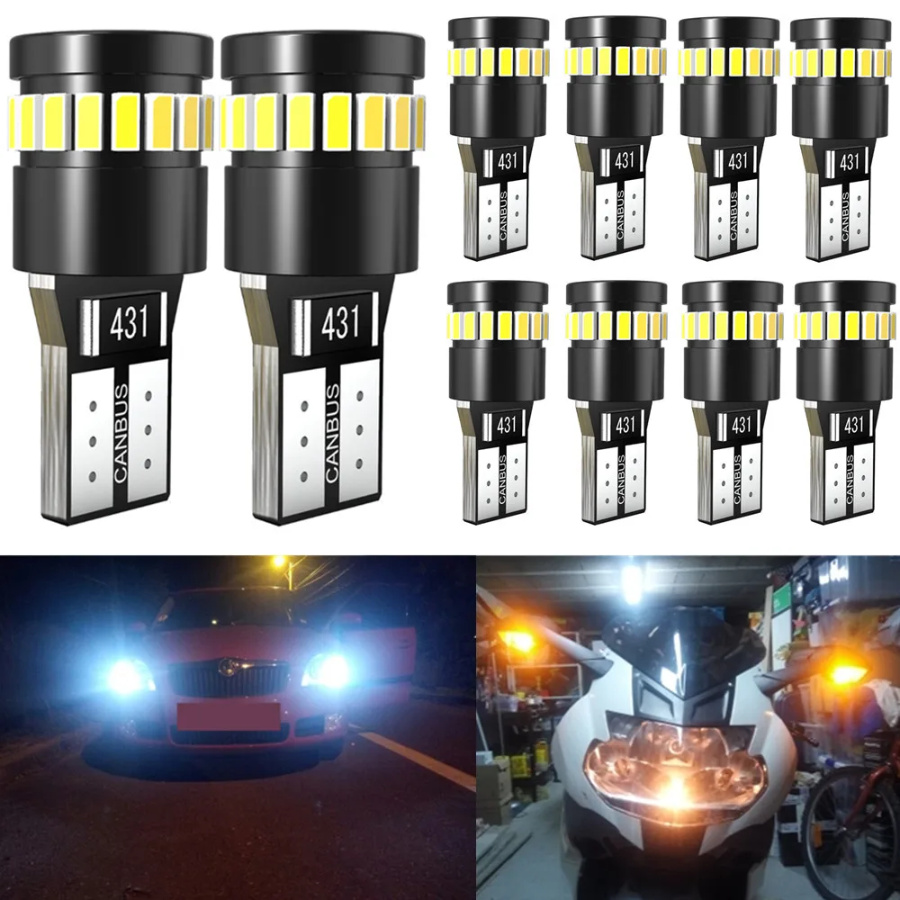 10 шт. 24smd t10 Автомобильный светодиодный светильник Светодиодные лампы canbus для BMW e63