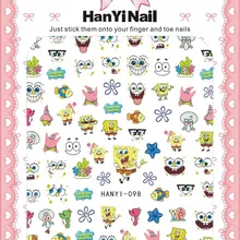 Для девочек с изображением мультипликационных персонажей! Лак для ногтей задний клей деколь декорации Дизайн Наклейка для ногтей Советы красоты