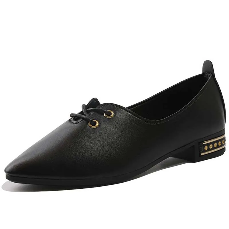 Scarpe donna/туфли из искусственной кожи на плоской подошве; Повседневные слипоны на плоской подошве; Лоферы для студентов; женская обувь; удобная обувь на мягкой плоской подошве с острым носком; женская обувь