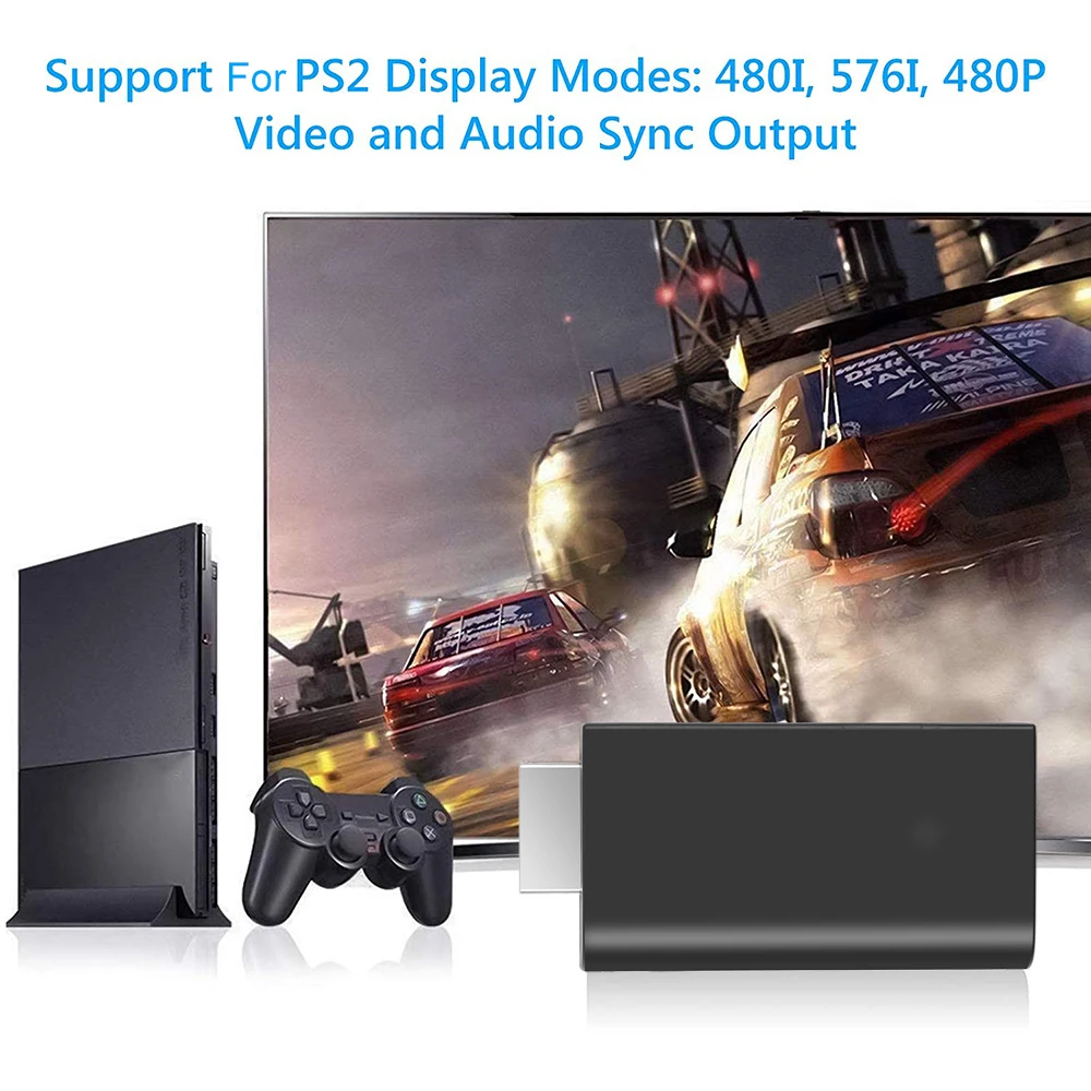 KEBIDU для PS2 к HDMI 480i/480 p/576i аудио видео конвертер адаптер с 3 5 мм выход Поддержка