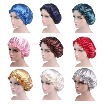 

Satin Lace Hat Night Sleep Hair Styling Cap Hair Care Bonnet Caps Sleeping Nightcap For Women Hair Styling Accessories