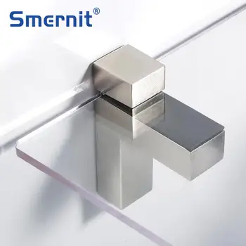 

2pcs Adjustable Glass Clamp Solid Metal Wood/Glass Shelf Bracket Wall Mount Shelf Clamp Clip Furniture Hardware Fittings