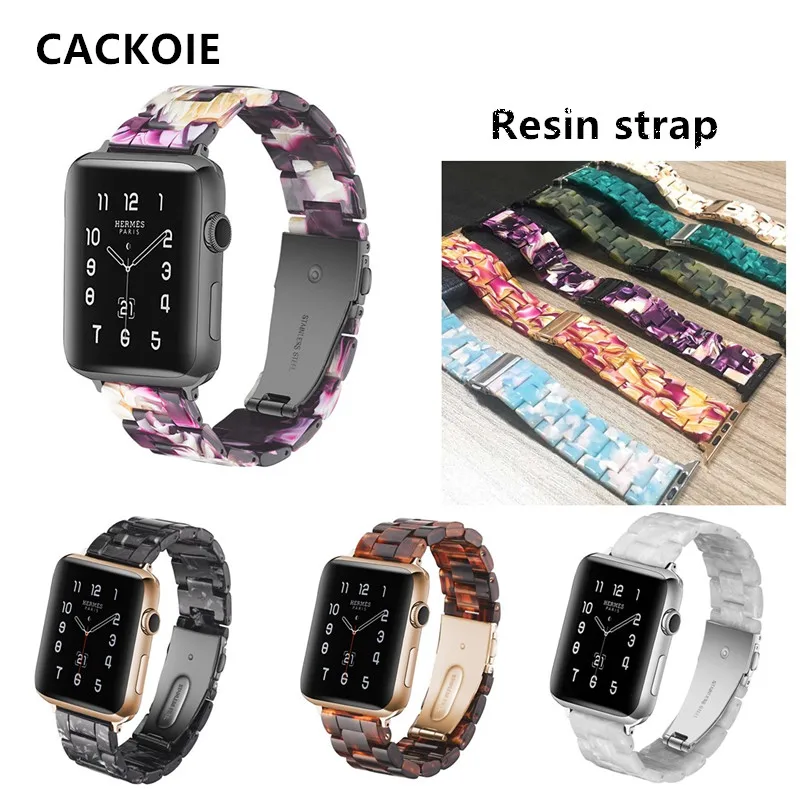 CACKOIE подходит для Apple Watch 5 4 44 40 мм прозрачный ремешок iWatch 3 2 1 42 38 модный аксессуар