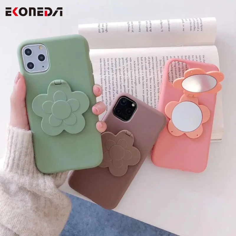 

EKONEDA For iPhone 11 Pro Max XR 7 8 6S Case Fashion Silicon Candy Color Mirror Cover For iPhone 11 XS Max X 8 7Plus Phone Cases