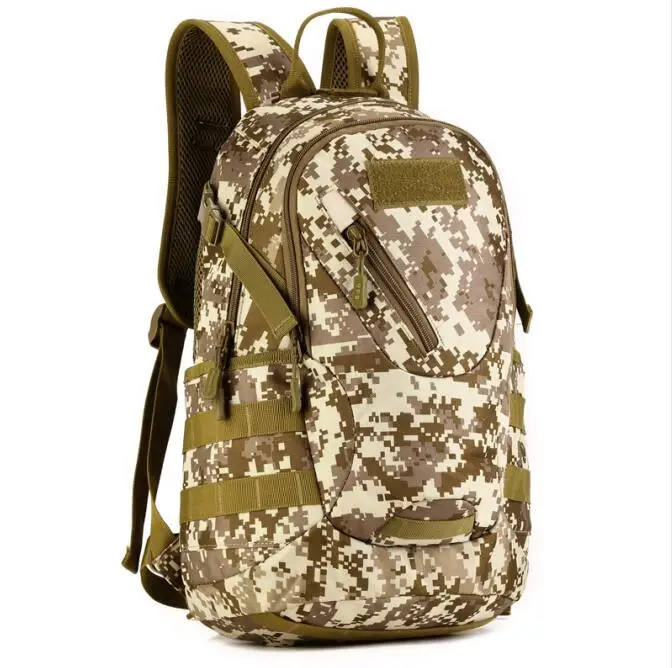 20л Открытый мини рюкзак тактический Molle армейская военная сумка походный Кемпинг Альпинизм рюкзак для верховой езды штурмовая сумка школьная сумка - Цвет: Desert Digital