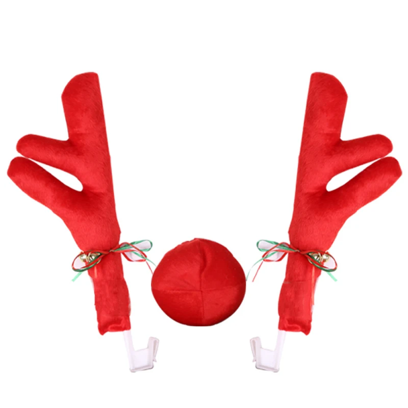 

Christmas Car Reindeer Antlers & Red Nose Xmas Decoration Kit Ornament Gifts