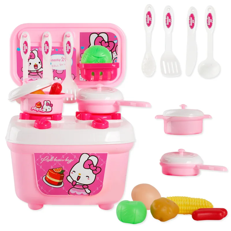 

Mini Creative Joy Small Kitchen Children Play House GIRL'S Model Cooking Tableware Kitchen Toy Sets