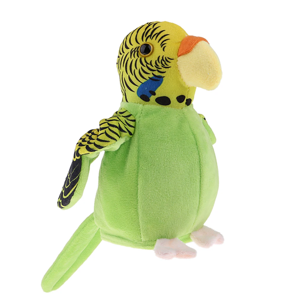 Cute Talking Parrot Plush Toys, Electric Talking Parrot Plush Toy Bird Repeat What You Say for Kids Children