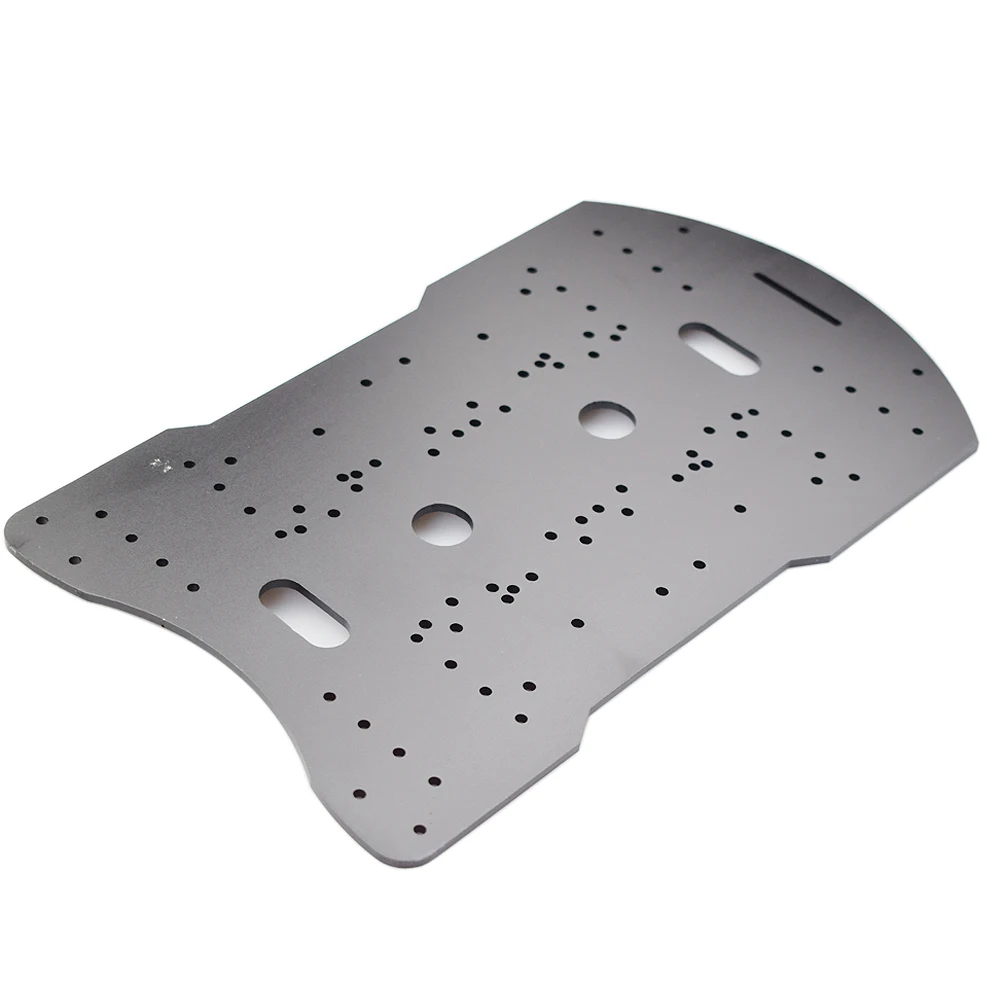 Mecanum-Soporte de marco de aleación de aluminio/acrílico negro, rueda, Robot Chasis de coche, Compatible con acoplamientos sin Motor de 37/42mm