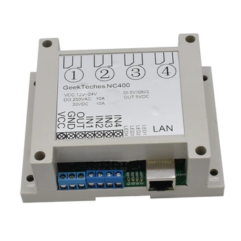 

Ethernet RJ45 TCP/IP WEB Remote Control Board with 4 Channels Relay UDP W5500 Networking Controller White