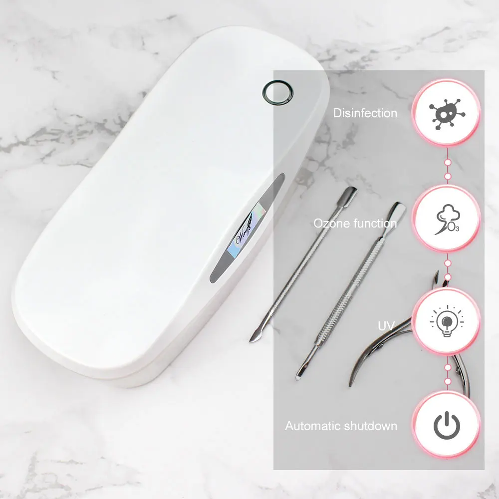 Portable UV Sterilizer Disinfection Box USB Charge Nail Makeup Cleaning Box Personal Care Ultraviol