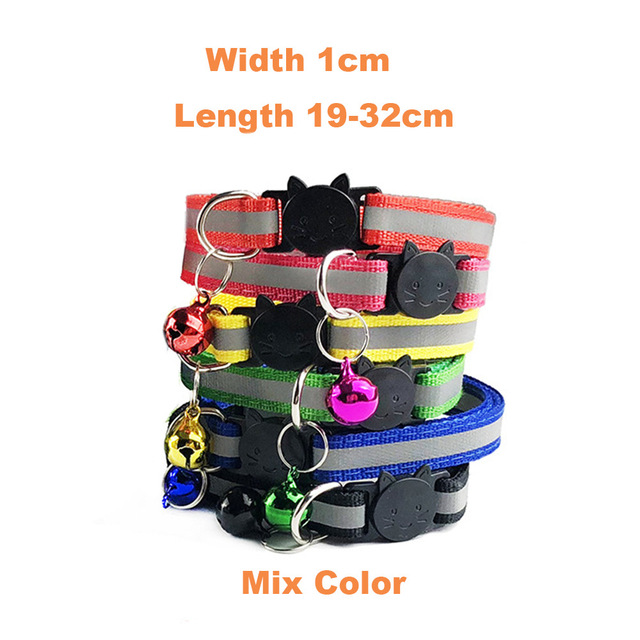 Wholesale Collars for Cat Collar With Bell Adjustable Necklace Cat Puppy kitten Collar Dropshipping Pet Cats Collar Perro
