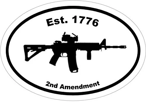 Для овального винила Est. 1776 Ar-15 наклейка Ar15 бампер стикер 2-й подарок