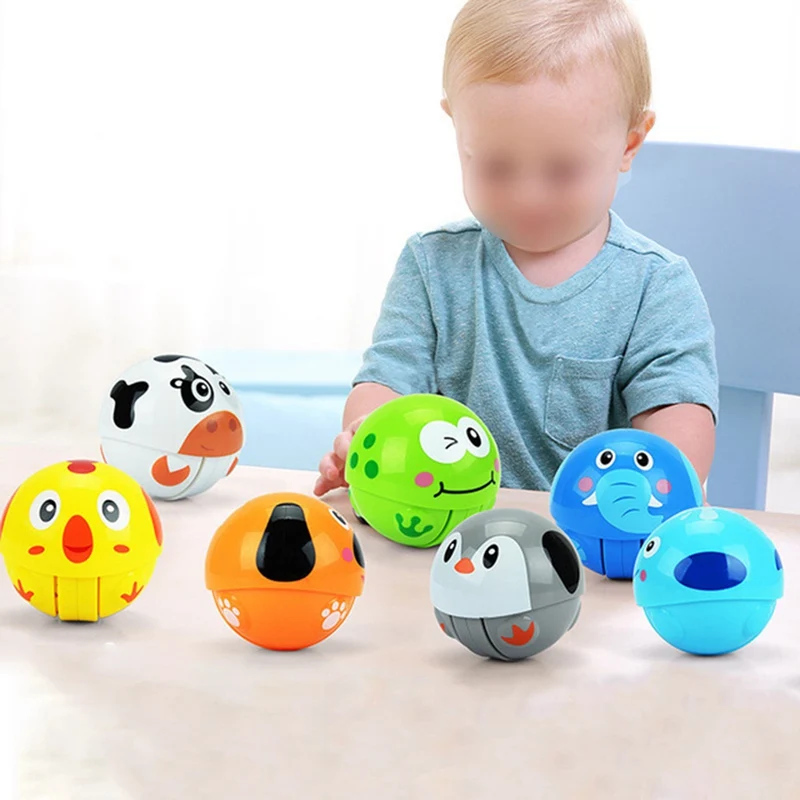 Детские игрушки мяч мультфильм животное бегущие игрушки неваляшки для малышей погремушки с упаковкой цвет случайный