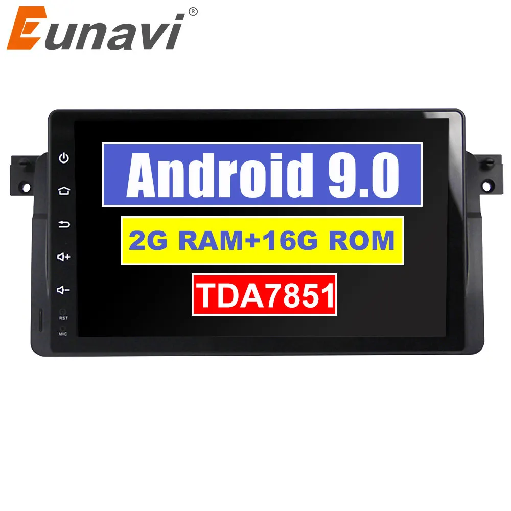 Flash Deal Eunavi TDA7851 Android 9.0 9 Inch Car Radio Stereo For Bmw E46 M3 Rover 75 GPS Wifi Canbus Bluetooth Multimedia player no dvd 1