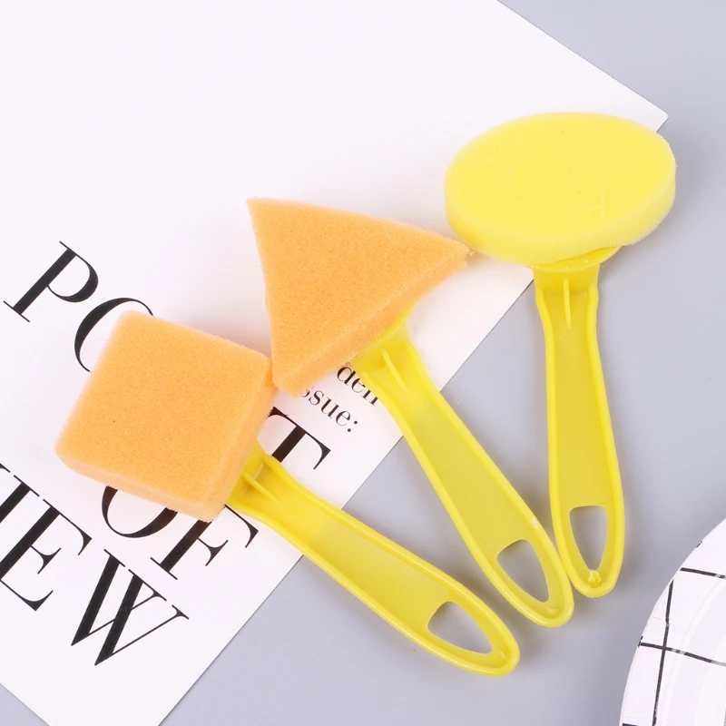 Детский сад игрушки DIY живопись кисти граффити рисунок пластиковый губчатый уплотнитель набор L41E