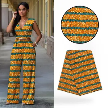 

LIULANZHI african wax fabrics striped cloth cotton wax fabric for dress Hot sale ankara batik fabric 6yards ML9H1790-1819