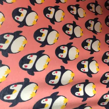 

100x150 cute penguin cartoon design Knitting Cotton fabric Sewing Fabric DIY Handmade Material girl boy diy Shirt skirt Cloth