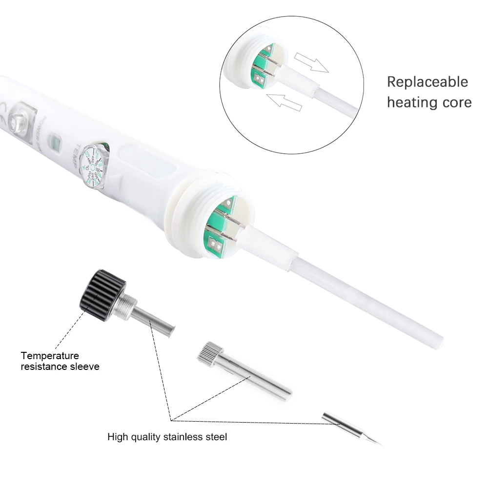 Электрический паяльник с ЖК-дисплеем, 110 В, 220 В, 80 Вт/60 Вт, регулируемая температура, паяльник с качественными наконечниками и комплектами
